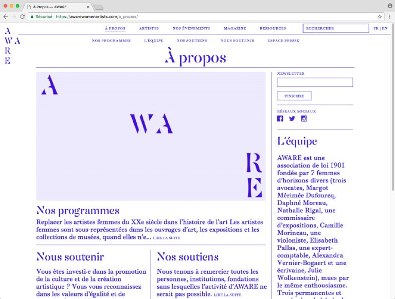 AWARE — Website